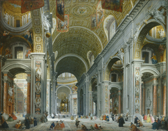 Interior of Saint Peter's, Rome by Giovanni Paolo Panini