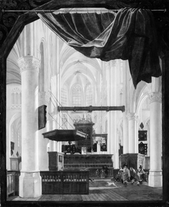 Interior of Sint Gertrudiskerk in Bergen op Zoom by Gerard Houckgeest