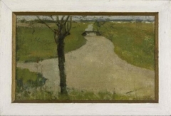 Irrigation ditch with young pollarded willow II by Piet Mondrian