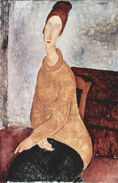 Jeanne Hébuterne in yellow sweater by Amedeo Modigliani