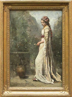 Jeune Fille grecque à la fontaine by Jean-Baptiste-Camille Corot