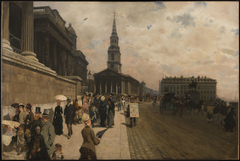 La National Gallery et l'église Saint Martin (Londres) by Giuseppe De Nittis