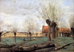 La saulaie de Sainte-Catherine, près d’Arras by Jean-Baptiste-Camille Corot