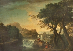 Landscape with an Angler by Anonymous