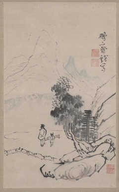 Landscape with Qin by Bōsai Kameda