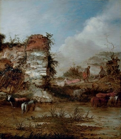 Landscape with Ruins, Shepherds, and Cattle