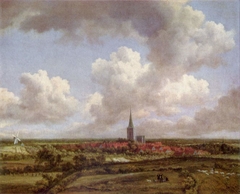 Landscape with view of Ootmarsum by Jacob van Ruisdael