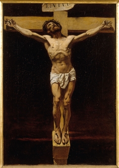 Le Christ en croix, esquisse pour la salle d'audience de la Cour des Assises du Palais de Justice de Paris by Léon Bonnat