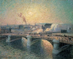 Le Pont Boieldieu, Rouen, Soleil Couchant [The Pont Boieldieu at Sunset] by Camille Pissarro