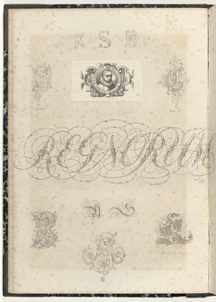 Letters en portret in cartouche