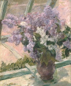 Lilacs in a Window by Mary Cassatt