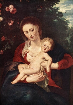 Madonna and Child with Periwinkle