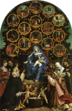 Madonna del Rosario by Lorenzo Lotto
