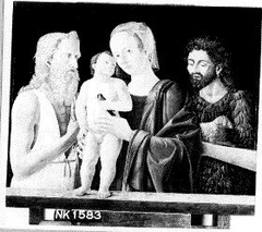 Madonna en kind met de Heilige Johannes de Doper en de Heilige Hieronymus