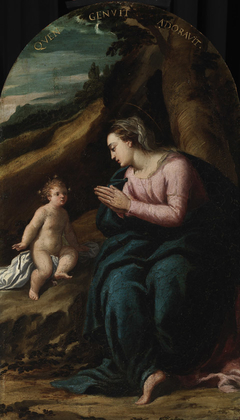 Maria das Kind anbetend