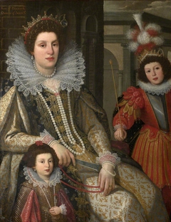 Maria Maddalena, Grand-Duchess of Tuscany (1589-1631), with her Eldest Son Grand-Duke Ferdinand II (1610-1670), and Youngest Daughter Anna de' Medici, later Archduchess of the Tyrol (1616-1676) by possibly Jacopo Ligozzi