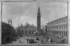 Markusplatz in Venedig mit Blick gegen Campanile und Dogenpalast (Nachahmer) by Francesco Guardi