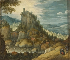Mountain Landscape with a Castle (Christ on the Road to Emmaus)