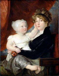 Mrs Benjamin West II with her son Benjamin West III by Benjamin West