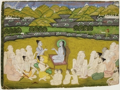 Muni Shri Sukdevji Preaching to the Raja Parikshit by Anonymous