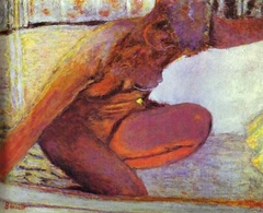 Nu accroupi dans la baignoire by Pierre Bonnard