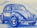 Old Volkswagen In Blue (VW)