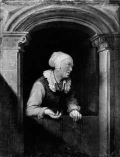 Old Woman at a Half-door by Gerrit Dou