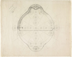 Ontwerp voor een zilveren blad, voor een theeservies (?) by Mathieu Lauweriks