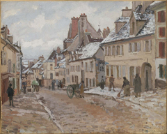 Pontoise, the Road to Gisors in Winter by Camille Pissarro