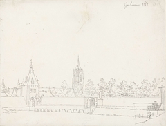 Poort en stadswallen van Gorinchem by Cornelis Pronk