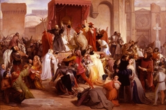 Pope Urban II preaching the first crusade in the square of Clermont by Francesco Hayez