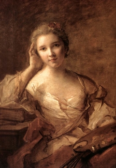 Portrait d'une jeune femme peintre