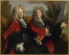 Portrait de deux échevins en fonction en 1702 : Hugues Desnotz, à droite, et un inconnu, supposé Boutet, à gauche (fragment) by Nicolas de Largillière