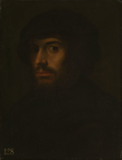 Portrait of a Man in a Black Cap by Attributed to Paris Bordone
