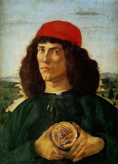 Portrait of a Man with a Medal of Cosimo the Elder by Sandro Botticelli