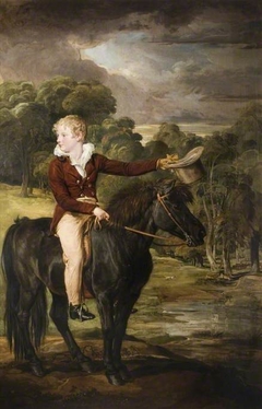 Portrait Of Lord Stanhope ( 1805-66 ) Riding A Pony
