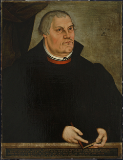 Portrait of Martin Luther. by Lucas Cranach the Younger