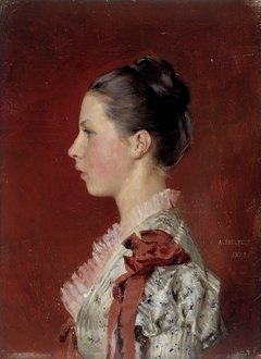 Portrait of the Artist´s Sister Annie Edelfelt by Albert Edelfelt