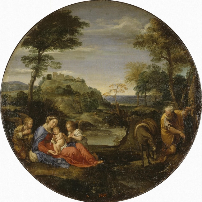 Rest On The Flight Into Egypt Annibale Carracci Artwork On Useum