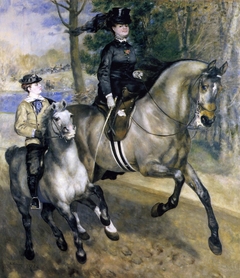 Riding in the bois de Boulogne by Auguste Renoir