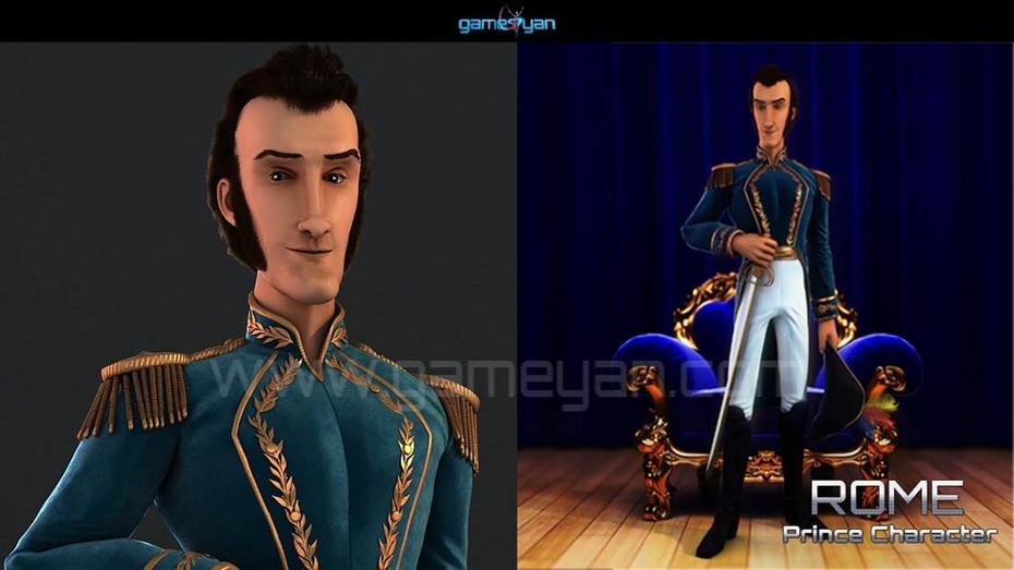 Rome 3D Prince Character Animation Modeling Design By Film Production Company