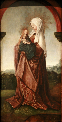 Saint Anne carrying the Virgin and Child by Master of the Berlin Sketchbook