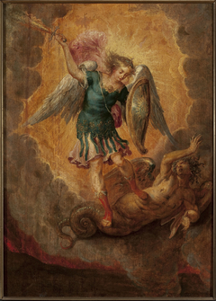 Saint Michael Archangel attacking the dragon