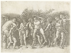 Silenus carried by satyrs