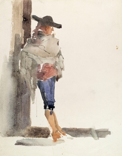 Spaniard Leaning on a Wall, Study