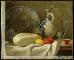 Still Life with a Cucumber and a Pitcher by Adolphe-Félix Cals