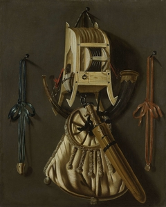 Still Life with Hunting Tackle by Johannes Leemans