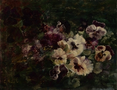 Still life with pansies by Geesje Mesdag-van Calcar