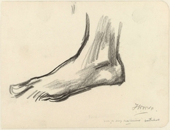 Studie van een voet voor de Doop van Christus by Jan Toorop