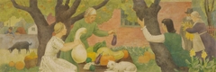 Study for mural of Native Vegetables by Frances Foy